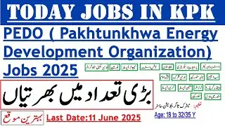 Today Jobs in KPK | PEDO Jobs 2025 ETEA Online Apply | Pakhtunkhwa Energy Development Organization
