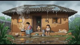 A Rainy Afternoon in My Childhood Home | Slow Cooking While the Windows Fog  | Ghibli-Style Video
