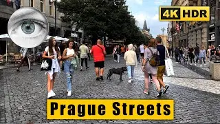 Prague walk under the light rain: Legion Bridge - Municipal House 🇨🇿 Czech Republic 4K HDR ASMR