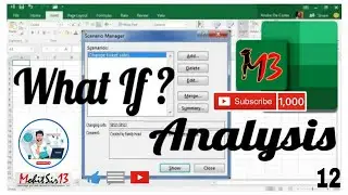 What if Analysis || Scenario Manager || Goal Seek || Data Table #exceltutorial @MohitSir13