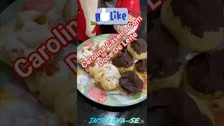 Carolina Caseira com Doce de Leite e Chocolate | Brazilian Cream Puff Recipe Easy