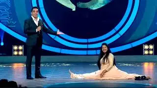 Actress Gayathri Raghuram doing leg split in Bigg Boss.