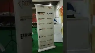 High quality automatic electric roll up banner stand