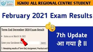 IGNOU exam results feb 2021 ll ignou exam results ll ignou dec / feb 2021 exam result new update ll