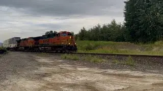 BNSF 5441 Leading an East Bound Z Train onto Kootenai Sub(Hi-Line)