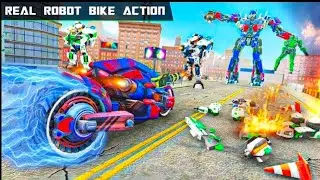 Grand Robot Bike Transform City Attack | Android iOS Gameplay