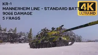 KR-1 9,1k damage 5 frags on Mannerheim Line - World of Tanks