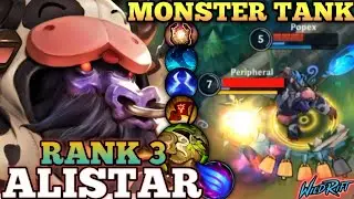 ALISTAR ANNOYING TANK DMG! DEADLY SET UP COMBO EXECUTION - TOP 3 GLOBAL ALISTAR BY Popex - WILD RIFT