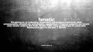 What does fanatic mean