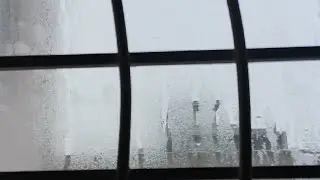 Soft Rain View Through Window