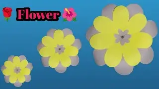 🌺How to Make Simple Paper Flowers for Decoration✨Big Yellow Colour Paper Flower Simple Paper Flower💫