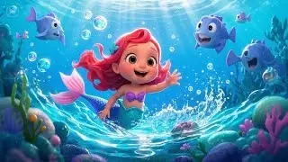 Baby Mermaid Sitting on a Rock | Magical Ocean Rhyme for Kids | Nursery Rhymes & Songs