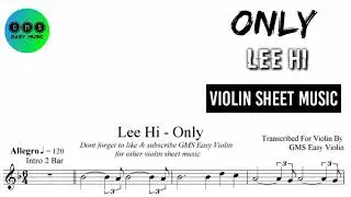 Free Sheet [Backing Track] Lee Hi - Only || Violin Sheet Music