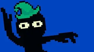 Lonely Wizard Dance from Inscryption - Green Screen blue version