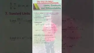 limits and continuity and Differentiability k important formulas #class12 #exercise5 #maths #formula
