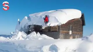 Skilled Snow Removal: Massive Roof Avalanche | Extreme Challenging Roof Snow Clearing Moments #16