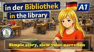 In der Bibliothek | A1 Deutsch lernen | German Story for Beginners