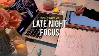Midnight Study with me | 3 Hours | No Distraction |  50-10 pomodoro  | Upsc aspirant 