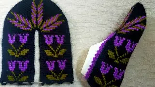 Herkesin örebileceği laleli tunus patik modeli#tunuspatik #keşfetedüş #crochet #knittig #handmade 