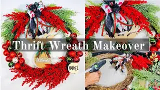 Redo A Thrift Store Find For Cheap | Christmas Wreath | 2020