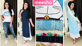 Meesho Haul Under @259-684👗Summer Special👗Cotton Kurta Haul👗Chikankari Kurta Haul👕T-Shirt Haul🥻Saree