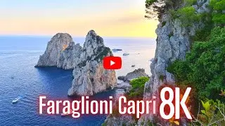 Faraglioni Capri Rocks in water: Belvedere Via Tragara Amalfi Coast + Luigi ai Faraglioni Capri View