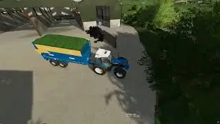 FORD 7840 on a 16t kane halfpipe trailer // FS22 single player silage