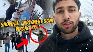 Police Got Angry 🤬 on Tourist During Fresh Snowfall in Budgam, Kashmir ❄️🌪️ || Police Warning 🚨