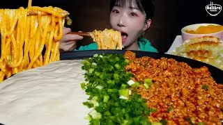 Mukbang:) Mapo tofu udon, Fried dumplings Mukbang ☆ Big Bites :: ASMR :: Eatingshow ☆