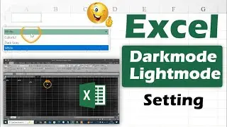 Excel me dark mode & light mode setting kaise change kare | Excel dark mode & light mode setting