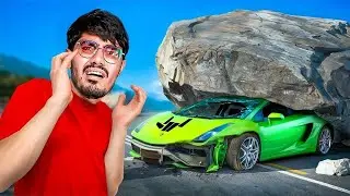 Dropping Heavy 5000 KG Stone on Our Car😱   Khel Khatam
