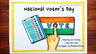 National Voters Day Drawing|How to Draw Voters Day|Right to Vote awareness Drawing 