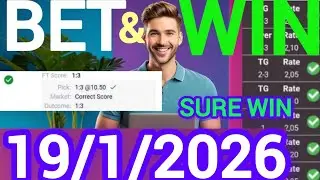 Correct Score Predictions for Today 19/1/2026| Football predictions|Soccer predictions/Sure Wins