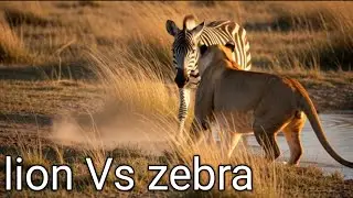 Silent Ambush at Dusk | Lion&rsquo;s Perfect Hunt at the Waterhole