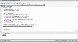 Sql Server  Working with Dates & Times