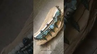 Aqua African Recycled Glass Bead Bracelet - Jewelry Design Idea