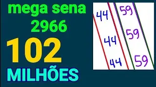 Mega sena 2966 ; 102 milh&otilde;es, estudos e observa&ccedil;&otilde;es intuitivas 