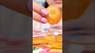 Pink Nails + Orange Liquid = ASMR Candy Magic!