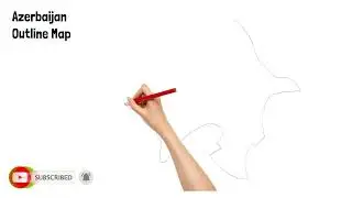 Azerbaijan Outline Map / Azerbaijan Border Map / How to Draw Azerbaijan Map with Free hand