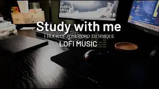 🎶​📚1 HOUR study with me | timer + lofi music