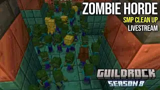 Clearing a Zombie Horde on Minecraft GuildRock SMP