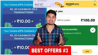 Canara ai1pe New UPI Offer 🔥 Flat ₹23 Cashback on 1 UPI Transaction | ₹100 Amazon Gift Voucher Free 