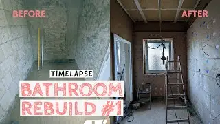 Bathroom rebuild Part 1 | #Timelapse | #clay and wood fiber insulation | Abenteuer Dorfleben