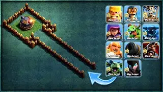 LVL 1 ROASTER VS ALL MAX TROOPS💥 WHO WILL WIN ? | CLASH OF CLANS