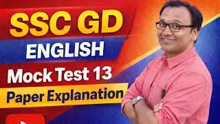 SSC GD ENGLISH- MOCK TEST 13 EXPLANATION- #sscgdexam #sscgd #sscgd2024 #sscmts #sscgd #ssccgl #cgl