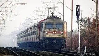 OFFLINK LOCO RIPPING AT 120 KMPH ! TKD WAP7 YUVA EXPRESS