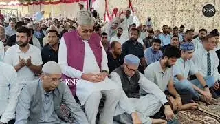 Chief Minister J&K Omar Abdullah  , Accompanied by his father Dr. Farooq Abdullah, Offers Friday