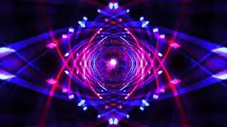 Blue and Red Abstract Neon Line Strips Flowing Background VJ Loops