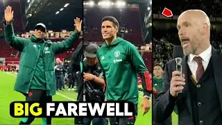 Raphael Varane & Anthony Martial Wave Emotional Farewell in Old Trafford With Man Utd Fans