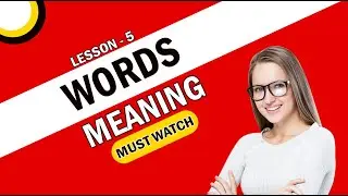 LESSON 5 || English words With Antonym and synonyms || Human Nature  English Hindi Words Meanings |